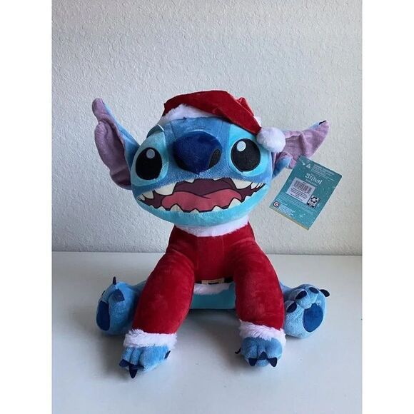 Disney Stitch Holiday Greeter 18" Christmas Santa Claus Decor Porch Door NEW - Picture 1 of 12